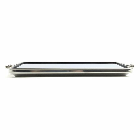 Retrac Head, Mirror, West Coast, 1159 7 In. X 16 In. Oe Style Polished Stainless, Universal Stud Mount 601272